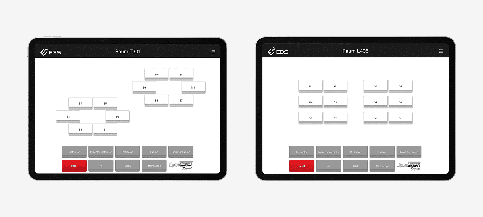 Steuern Sie alphadidact bequem per App