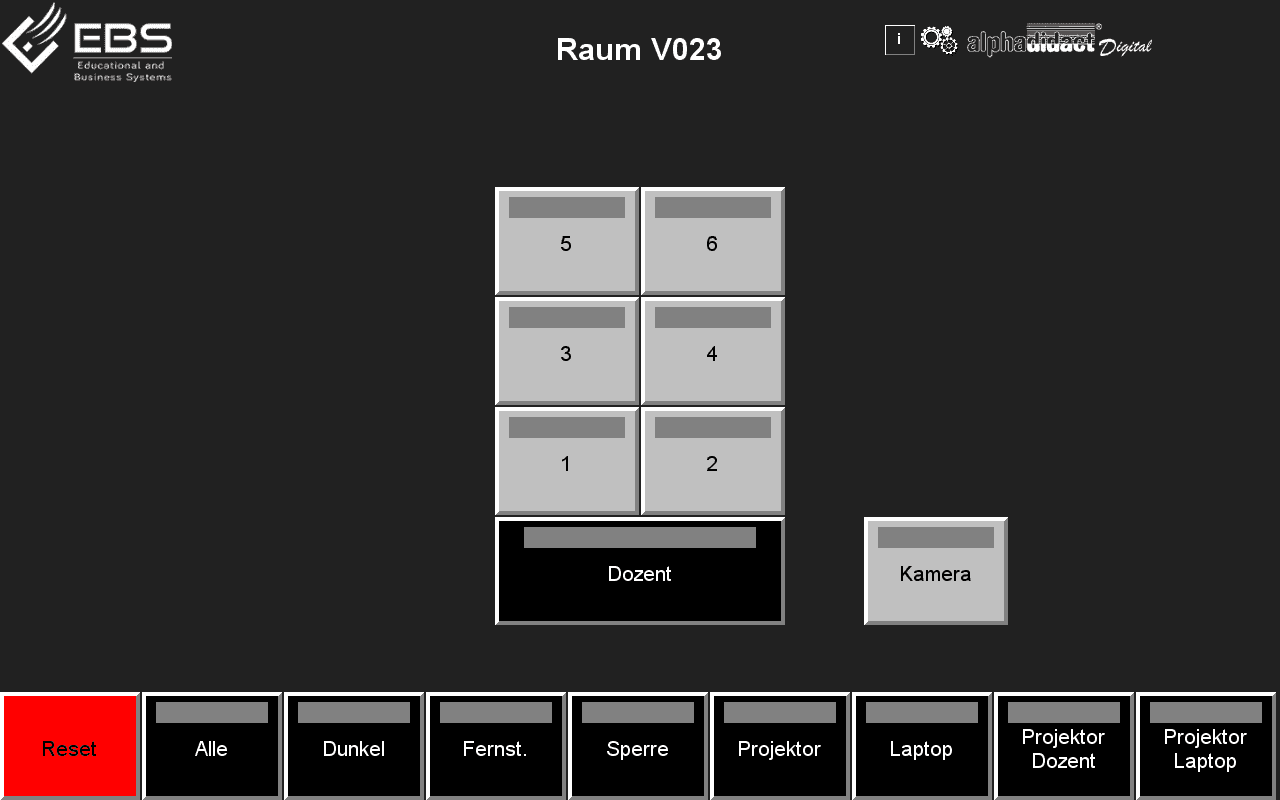 alphadidact® Digital Touchscreen – Kompakt mit 6 Teilnehmern