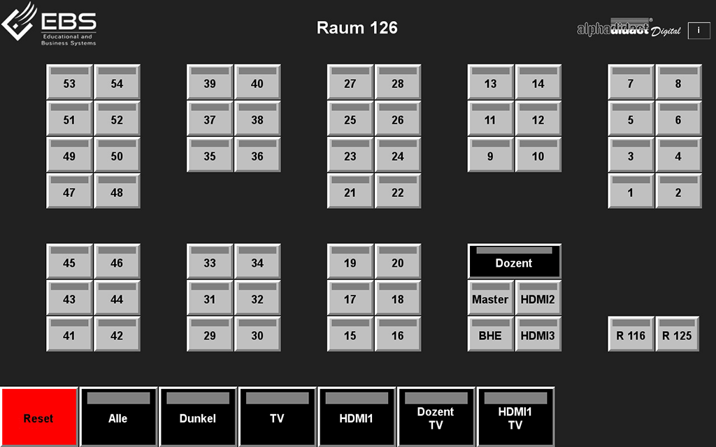 Goethe Frankfurt Alphadidact Touchscreen Room 126