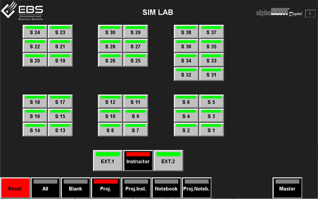 Nova Southeastern Alphadidact Touchscreen Sim Lab